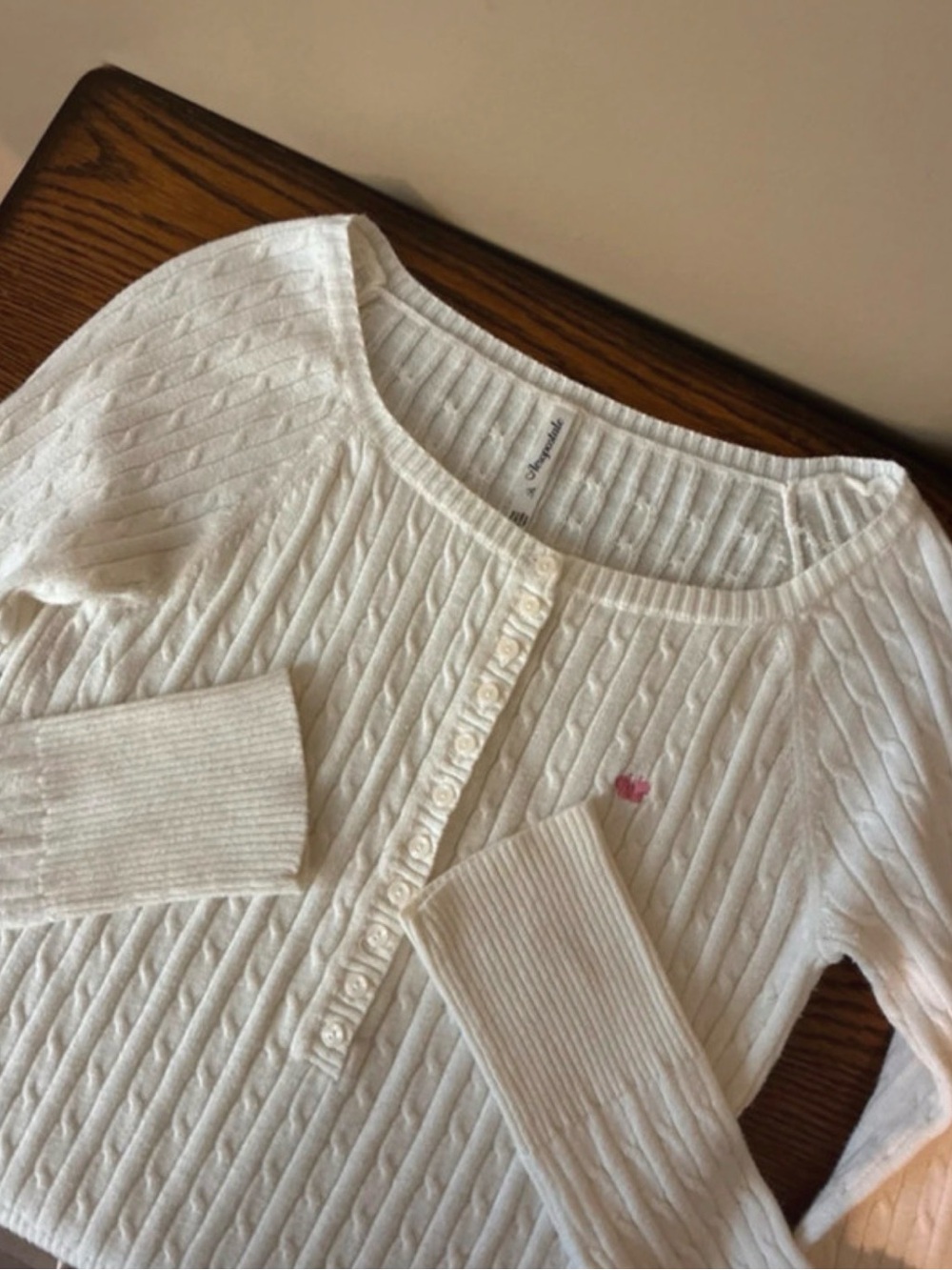y2k aeropostale cable knit henley size large